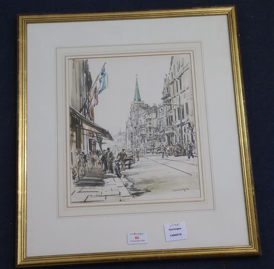 § Sir Muirhead Bone (1876-1953) Southampton Street, London 11.75 x 9.75in.